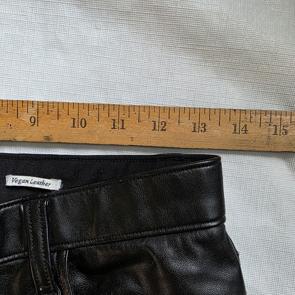 Abercrombie & Fitch Skinny high rise‎ black sz 29/8 curve love Vegan Leather Y2K - Picture 7 of 10